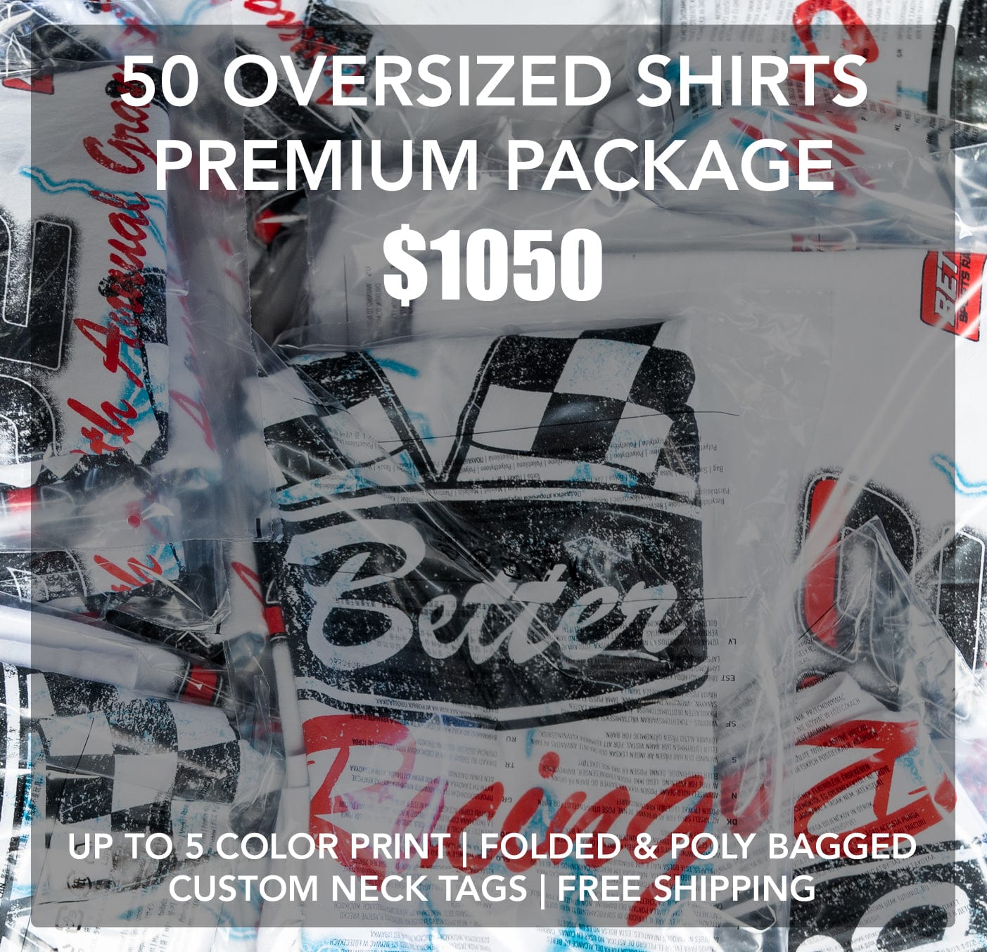 50 Oversized Shirts Premium Package Deal