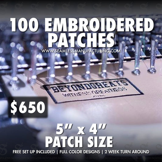 100 Embroidered Patches Package Deal